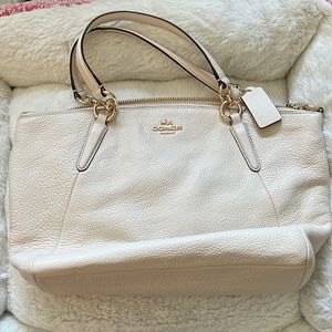 Coach off white/cream bag